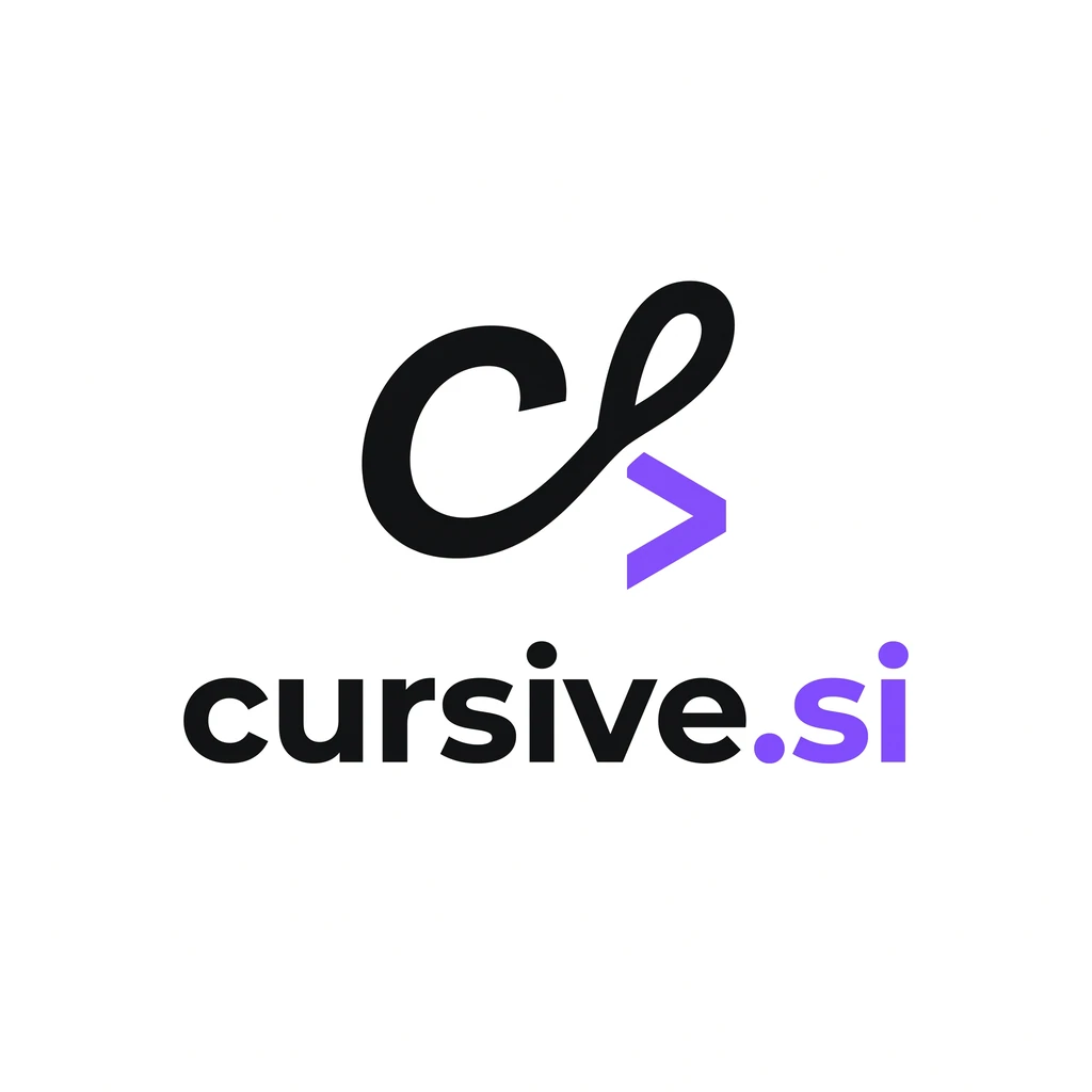cursive.si logo concept