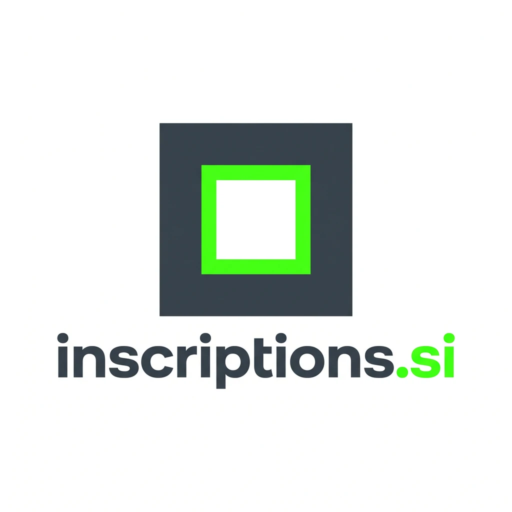 inscriptions.si logo concept