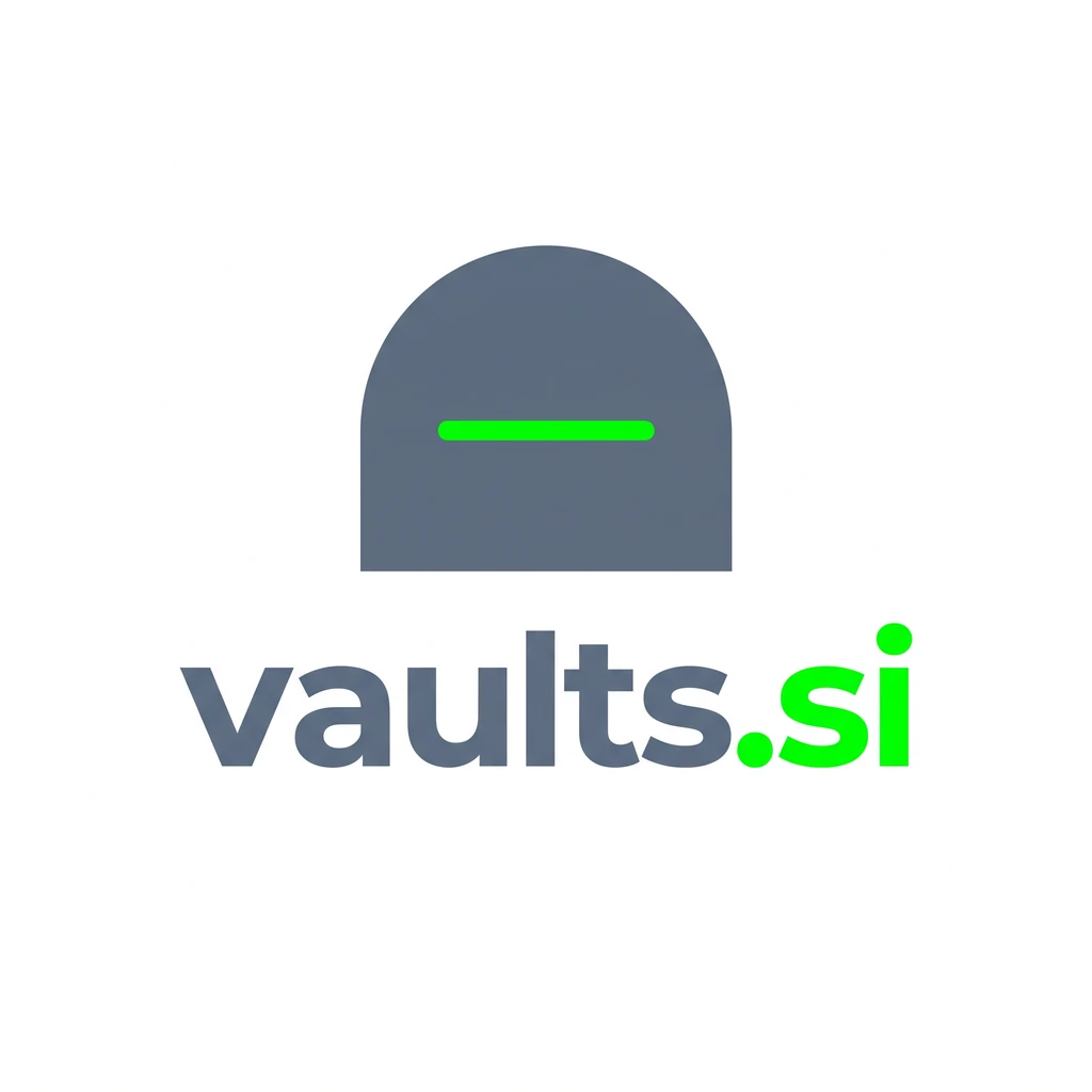 vaults.si logo concept