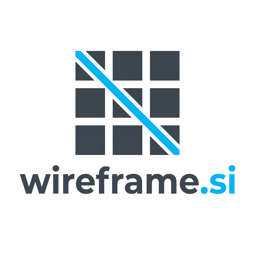 wireframe.si logo concept